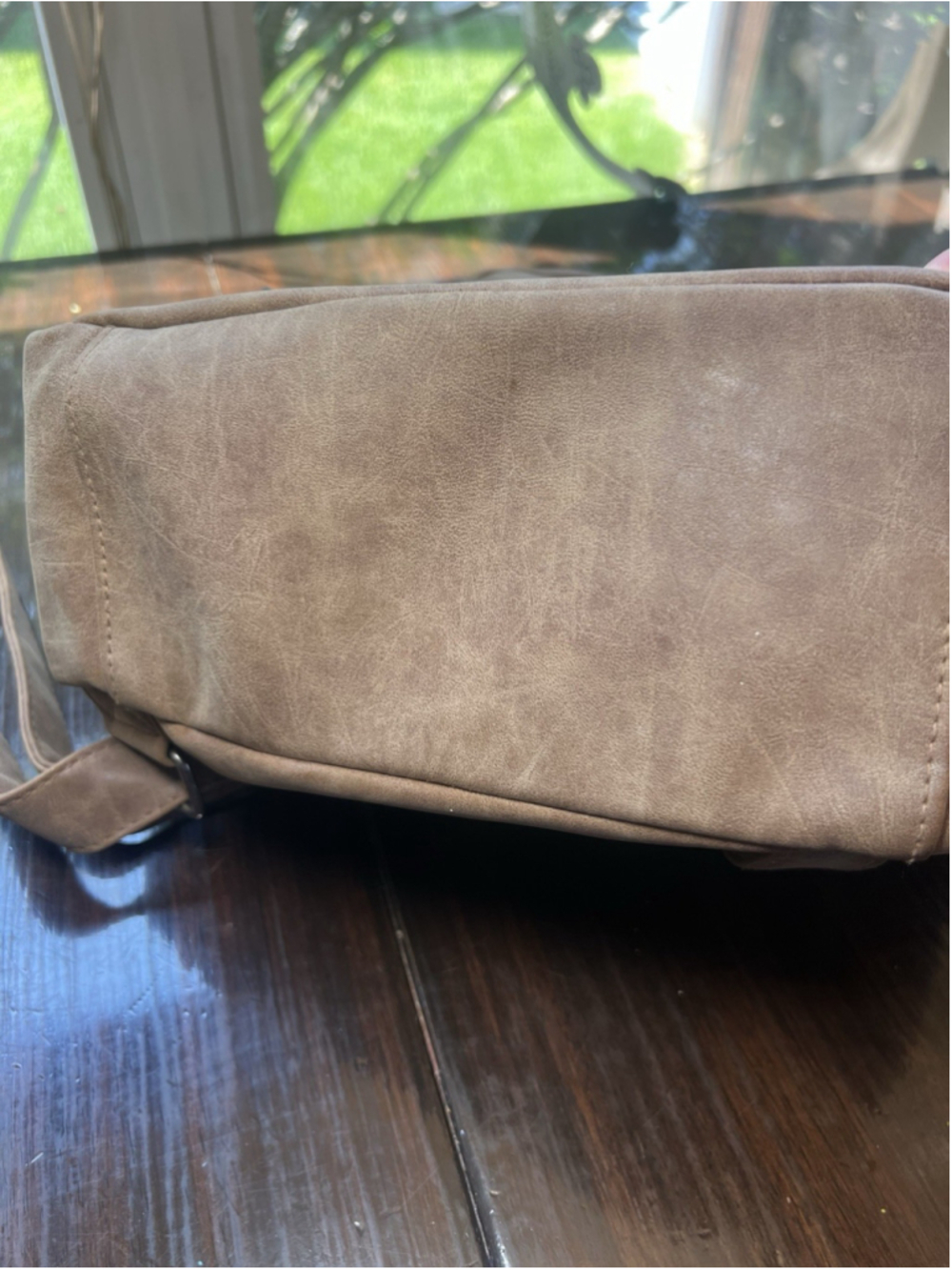 American Eagle Outfitters Brown Faux Leather Backpack Bag Vintage Y2K - Picture 11 of 11